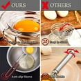 thumbnail image 4 of Separador de huevos, herramienta separadora de yema y clara, separador de yema de huevo, herramienta de cocina, filtro de yema blanca, tamiz de huevos, separadores de huevos divertidos, 4 of 7