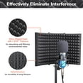 thumbnail image 2 of Yescom Microphone de Studio Écran d'Isolation Mousse Acoustique Panneau de Filtre Insonorisé Support de Montage, 2 of 9