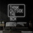 thumbnail image 2 of Glowneon Think Outside the Box Neon Sign, Motivation Quote Neon Sign, Coffee Shop Decor, 2 of 5