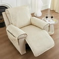 thumbnail image 2 of Xiao Hua Fundas para sillones reclinables, antideslizantes, con bolsillo, lavables, para niños, perros, gatos y mascotas (beige, 61 cm de ancho), 2 of 5