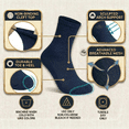 thumbnail image 3 of Comfello Diabetic Socks Crew for Men & Women – 6 Pairs of Non-Binding Moisture-Wicking Neuropathy Socks, 3 of 6