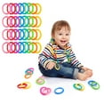 thumbnail image 2 of RoamReady Baby Links Rings, Baby Toys Links, Hanging Stroller Ring Toy,Connecting Baby Rings Toy Links for Car Seat,Baby Stroller 24 Pcs, Ages 0 Months Plus,Travel Accessory Set (8 Colors and 3 Sets), 2 of 7