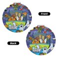 thumbnail image 2 of Qekee Scooby-Doo Print Compact Makeup Mirror Folding Mini Pocket Mirror Portable Hand Mirror Double-Sided 2 x 1x Magnification for Woman Girls-Round Shape, 2 of 9