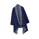 thumbnail image 5 of Cárdigan para hombre y mujer, estilo kimono informal con cuello chal y bolsillos Azul, 5 of 9