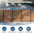 thumbnail image 5 of EuKer Decorative Fences, 49.6" Tall Outdoor Privacy Panel for Air Conditioner Units, Trash Cans, Pool Equipment, Teak (2 Panels), 5 of 8