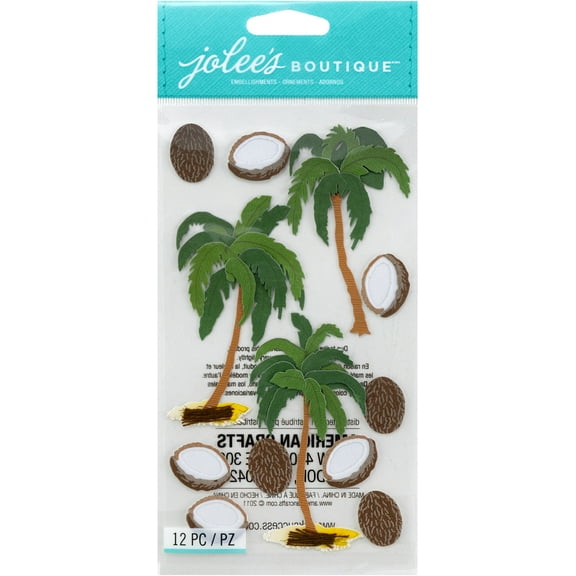 Jolee's Le Grande Dimensional Stickers-Coconut Palms