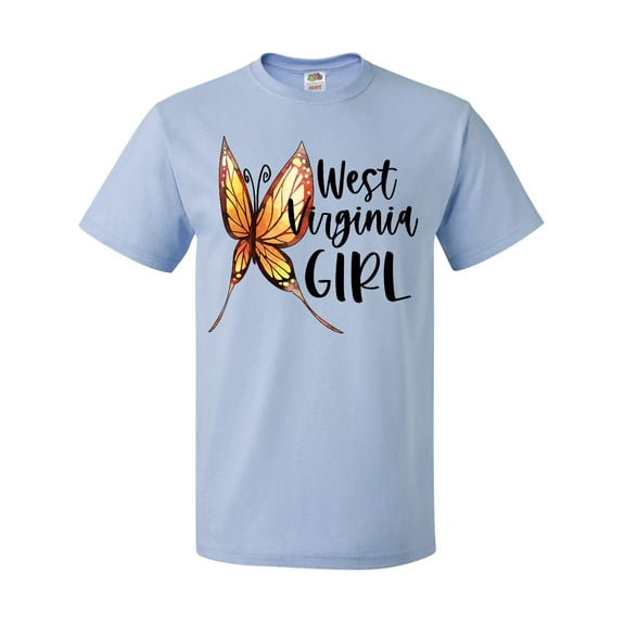 Inktastic West Virginia Girl- Butterfly T-Shirt