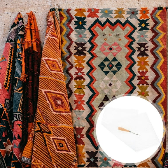 LEORX latch hook kits for beginners Rug Hooking Mesh Plastic 2 Sets