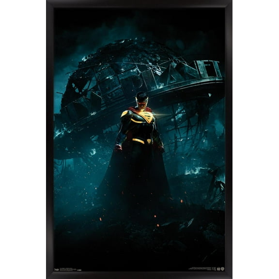 DC Comics Video Game - Injustice: Gods Among Us 2 - Superman Key Art Wall Poster, 22.375" x 34", Framed