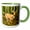 Green/White, variant on 3drose, Deer in the Forest Running, 11oz Two-tone Yellow Mug