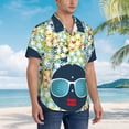 thumbnail image 5 of Bixox Men's Hawaiian Shirts Men's Black Head Woman with Marijuana Hair Print Short-Sleeve Shirt-Small, 5 of 8