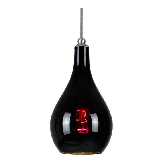 Cal LightingPN-1021-9-BS Line Voltage Mini Pendant Light - Brusted Steel, 9 ft.