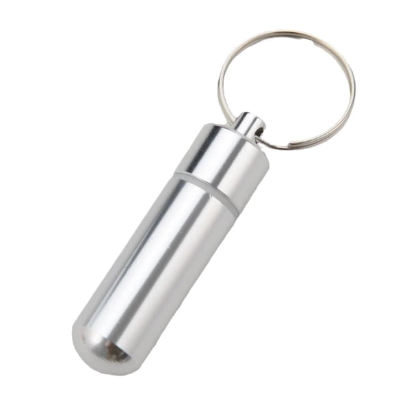 Aluminum Pill Case Keychain Waterproof Holder Medicine Box Bottle Drug Containe