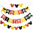 thumbnail image 1 of Banderín de cumpleaños ChuangQi colorido con banderines estilo Mickey, 1 of 5