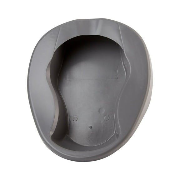 McKesson Bedpan, Portable Toilet Basin - Pontoon Style, Plastic, Gray, 2 qt, 20 Ct