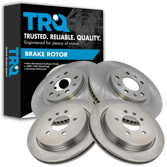TRQ Front & Rear Brake Rotors Set Fits Select 2003-2007 Cadillac CTS