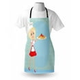 thumbnail image 4 of Italian Apron, Woman Blonde Chef Serving Spaghetti Pasta Cooking Traditional Dish Menu Print, Unisex Kitchen Bib with Adjustable Neck for Cooking Gardening, Adult Size, Multicolor, by Ambesonne, 4 of 4