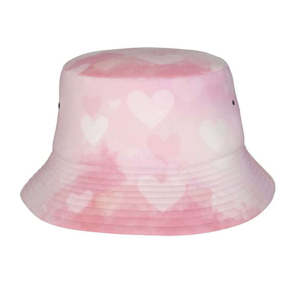 ZICANCN Heart Tender Sweet Love Sunshade Bucket Hat , Unisex Print Double-Side-Wear Sunshade Bucket Hat for Golf Fishing Beach Outdoor