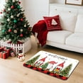 thumbnail image 2 of Christmas Bathroom Rugs Quick-Drying Non-Slip Rubber Buffalo Plaid Red Truck Merry Christmas Welcome Bath Mats Super Absorbent Winter Bathroom Rug for Kitchen Sink, Shower Room, Bathtub, 2 of 4
