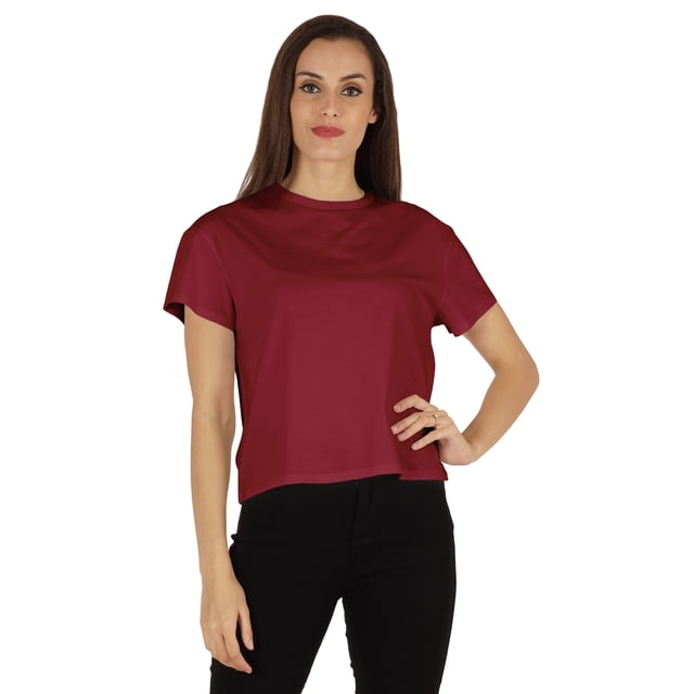 Inkmeso T-Shirt à Manches Courtes pour Femmes Épaules Tombantes Col Rond T-Shirts d'Été Décontractés