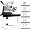 thumbnail image 4 of Electric Ice Crusher Machine 661LBS/H with Dual Blades, 350W Snowcone Machines, 1450RPM Stainless Steel Shave Ice Machines with 11 Gal Box, for Home Bars Restaurants, White, 4 of 8