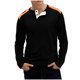 thumbnail image 2 of pstuiky Camisas de invierno de manga larga para hombre, Blusa/camisa informal y moderna de color liso con cuello redondo y botones en bloques de color para hombre camisetas de hombre xxxl, 2 of 9