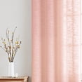 thumbnail image 6 of Decoultimatex Pink Sheer Curtains 108-inch Long Linen Textured window curtains for Living Room 52"w,2 Panels Grommet Top, 6 of 6