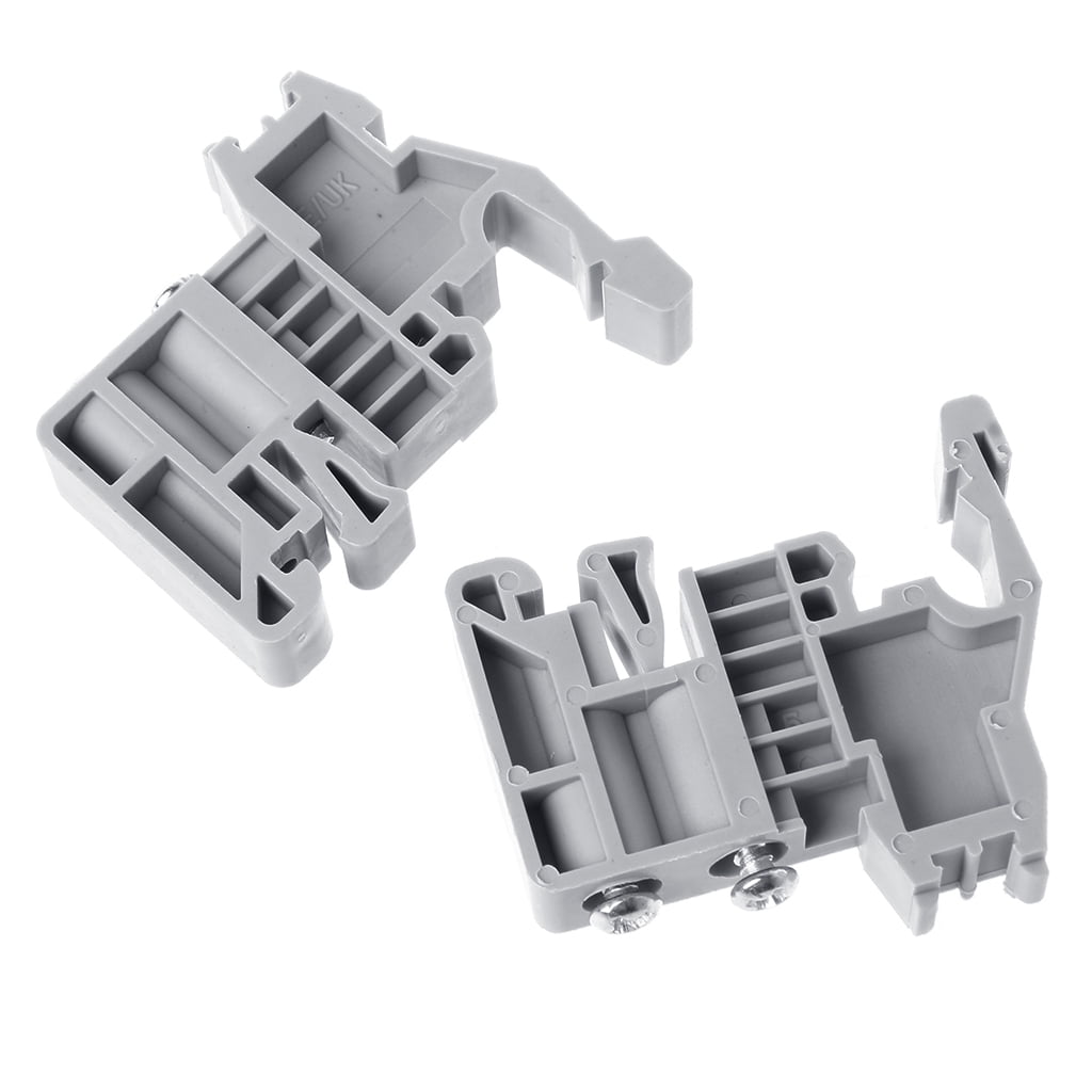 50 Pcs UKK3 DIN Rail Double Level Dual Row Terminal Block 500V 25A 28-12AWG Gray