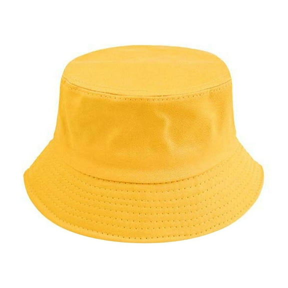 PInxai Hat for Boys Girls Solid Color Sun Protection and Sunshade Beach Caps Children Outdoor Kids Fashion Hats,Yellow,Free Size