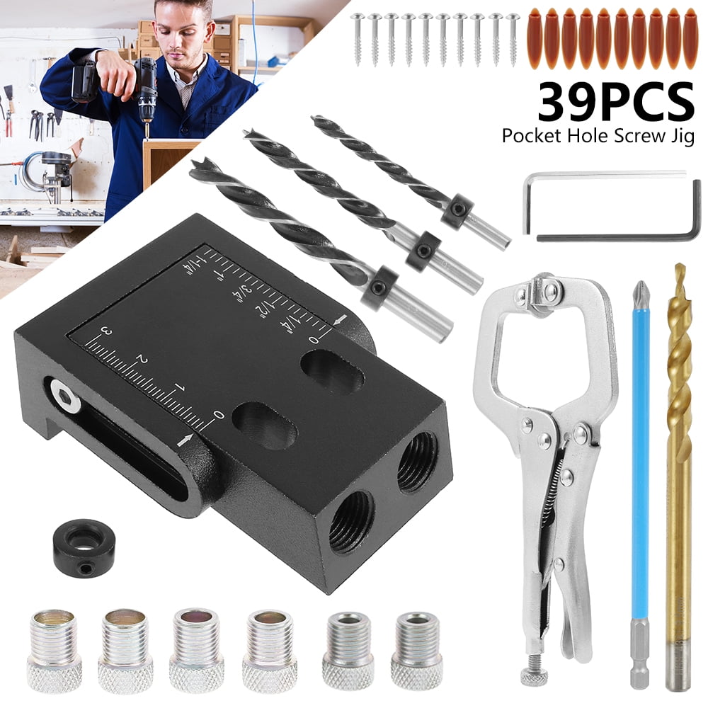 Willstar Silverline Pocket Hole Screw Jig Drill Kit Set Joinery