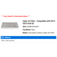 thumbnail image 2 of Cabin Air Filter - Compatible with 2018 - 2023 Audi Q5 2019 2020 2021 2022, 2 of 2