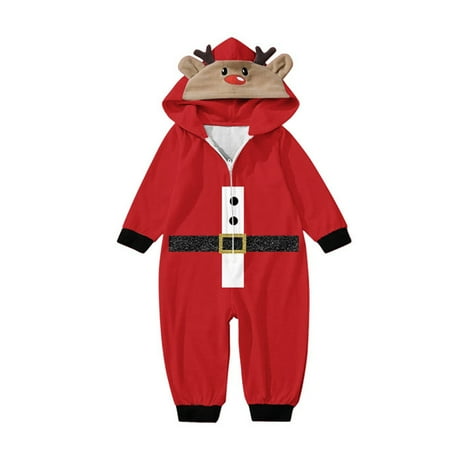 

cllios Cute Hooded Onesies Pjs Sets for Family 2023 Christmas Party Loungewear Trendy Snowmen Pattern Christmas Family Matching Pajamas Sets