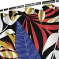 thumbnail image 4 of Palm Leaf Inspired Shower Curtain 72x84 Floral Leafy Summer Vibrant Retro Botanical Waterproof Drapes, 4 of 5