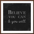 thumbnail image 2 of Art.com Believe You Can and You Will Art Print by Evangeline Taylor, Brown Frame Wall Art, 29" x 29", 2 of 5