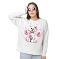 thumbnail image 2 of Faith Love Hope Maltese Breast Cancer Awareness Survivor Sweatshirt Unisex Merch Maltese Dog Lover Gifts Idea - 02017, 2 of 6