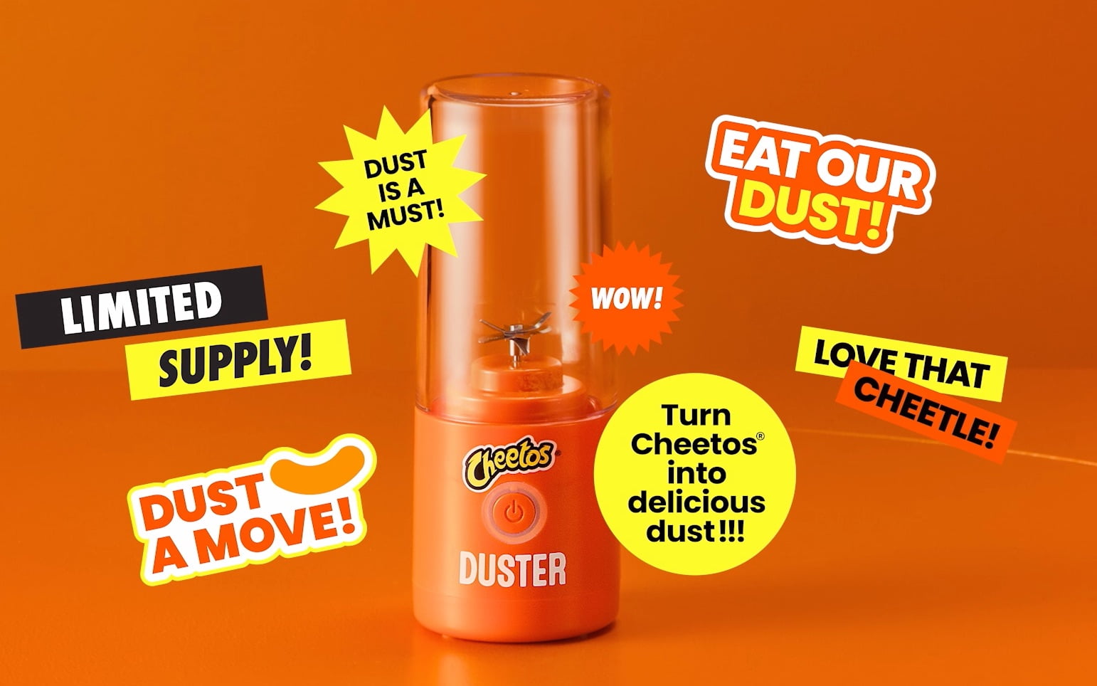Magic Time Cheetos Duster - Turns Cheetos into the perfect ingredient for all your recipes