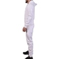 thumbnail image 2 of Riflessi Men's Athletic Sports Casual 2 Piece Solid Color Tracksuit Hoodie Jogger Pants Sweatsuit Set (Off White, M), 2 of 4