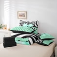 thumbnail image 6 of Castle Fairy Kawaii Ribbon Bow Bedding Comforter Set,Animal Zebra Print Queen Bedding Sets, 6 of 8