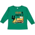 thumbnail image 3 of Inktastic Four and Digging It Bulldozer 4th Birthday Boys or Girls Long Sleeve Toddler T-Shirt, 3 of 5