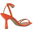 thumbnail image 3 of Delicious Women Heels Ankle Strap Open Toe Strappy Tie Leg Design OPAL-S Coral Bright Orange 11, 3 of 3