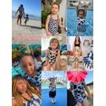 thumbnail image 4 of DONWEN Toddler Little Girl Swimsuit Cross Back Cute Ruffle Bownot One Piece Swimsuit Bathing Suit Swimwear7 Years, 4 of 8