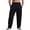 c-152Black616, variant on PIMSSY Men Casual Pants Loose Fit Comfortable Linen Drawstring Waist Trousers For Daily Wear And Outdoor Activities Male Fashionable Solid Color Slacks
