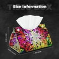 thumbnail image 5 of Xecao Colorful Tie Dye Stained Glass 3 Print Tissue Box Cover,Modern PVC Leather Square Tissue Box Holder for Creative Decorative, 5 of 7