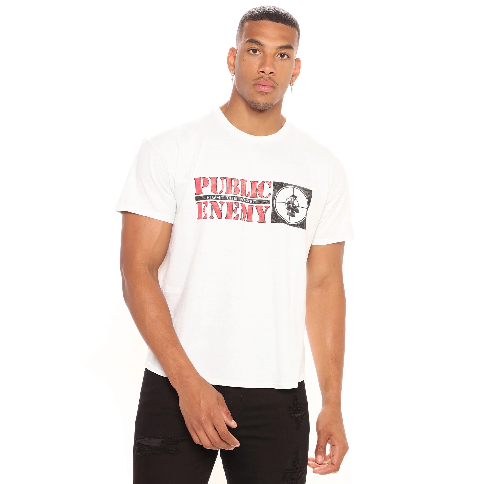 Public Enemy Men's Officially Licensed Fight The Power Vintage Tee T-Shirt  (XXX-Large, Washed Off White) - Walmart.com