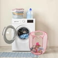 thumbnail image 4 of Household Large Dirty Clothes Basket Floor Standing Convenient Mesh Foldable Foolproof Clothes Storage Basket, 4 of 6