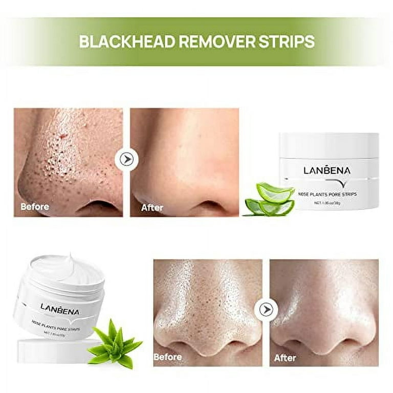 LANBENA Blackhead Remover Nose Mask Face Mask Peel Off Mask Pore Strip  Tearing Black Acne Treatment Nose Strip Unisex Deep Cleansing Skin Care