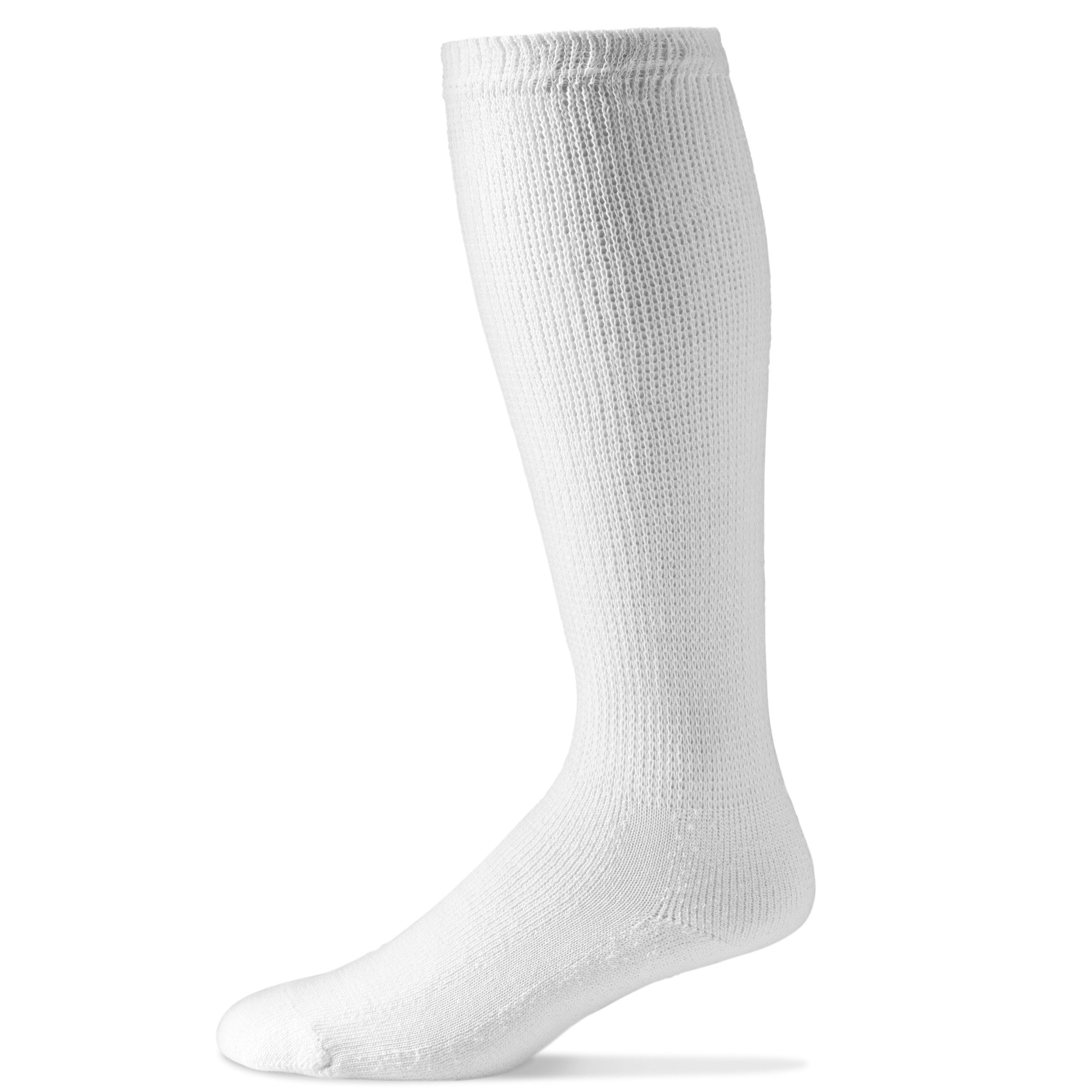 Physicians' Choice Diabetic Socks - Calcetines para diabéticos para hombre,  calcetines por encima de la pantorrilla - 10-13, Gris