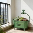 thumbnail image 4 of Ohmyroo 12.2 Inch Vintage Iron Faucet Planter Wall Mount Flora Container For Garden Decor, 4 of 6