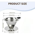 thumbnail image 2 of Pour Over Coffee Dripper, Stainless Steel Filter, Easy to Clean Paperless Pour Over Coffee Maker, Reusable Filter for 1-2 Cup, 2 of 6