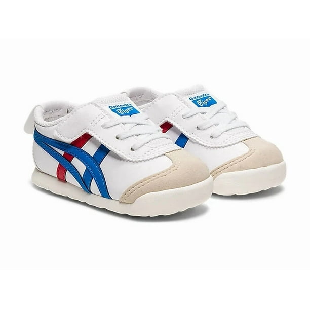 Try On Without a Box Onitsuka Tiger Mexico 66 Kids WHITE/DIRECTOIRE BLUE US K4